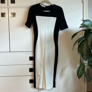 Stella McCarthy | color block dress